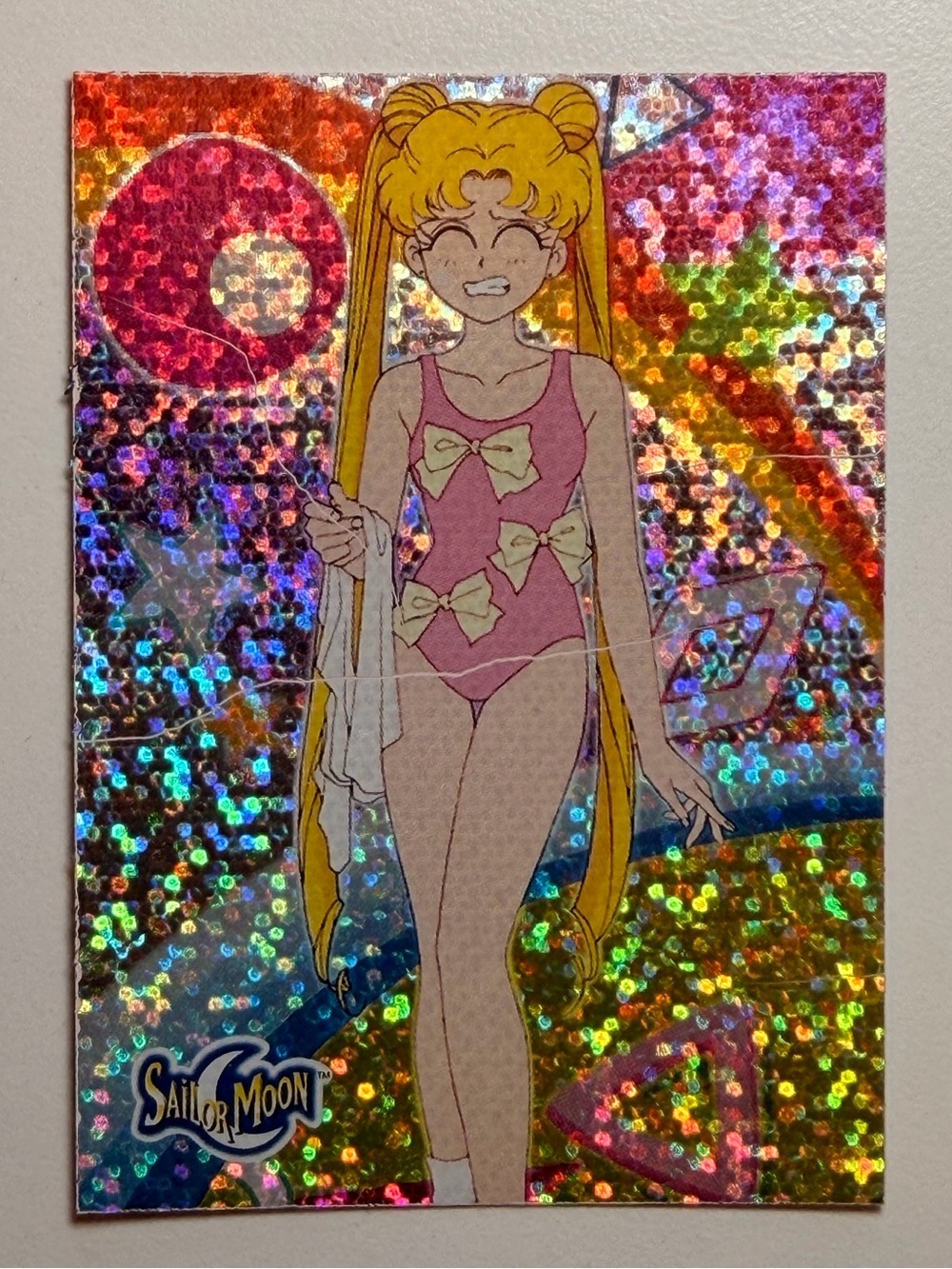 Sailor Moon Usagi Glitter Sticker - Pink Swimsuit